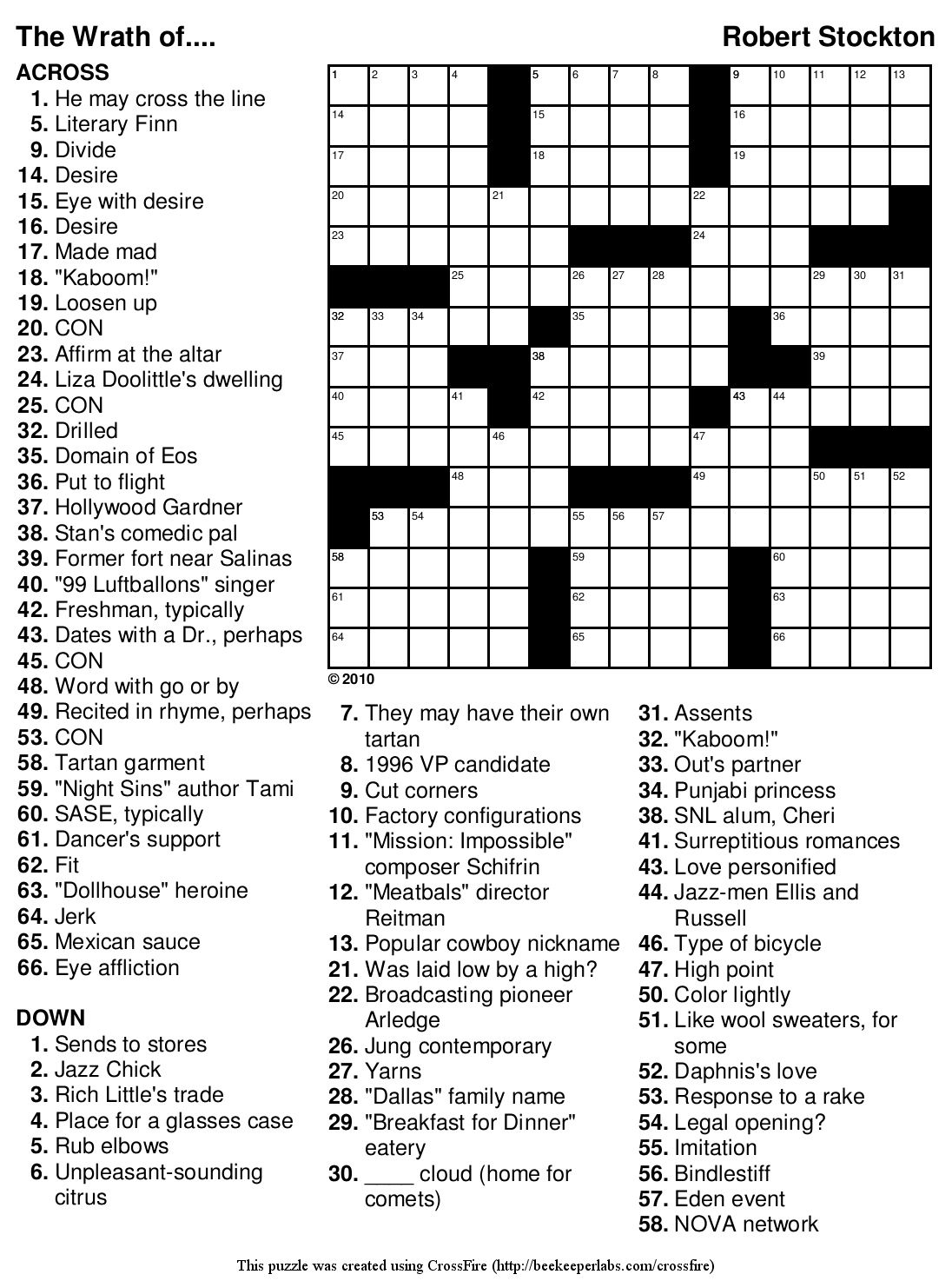 Free Easy Crossword Puzzles To Print Out
