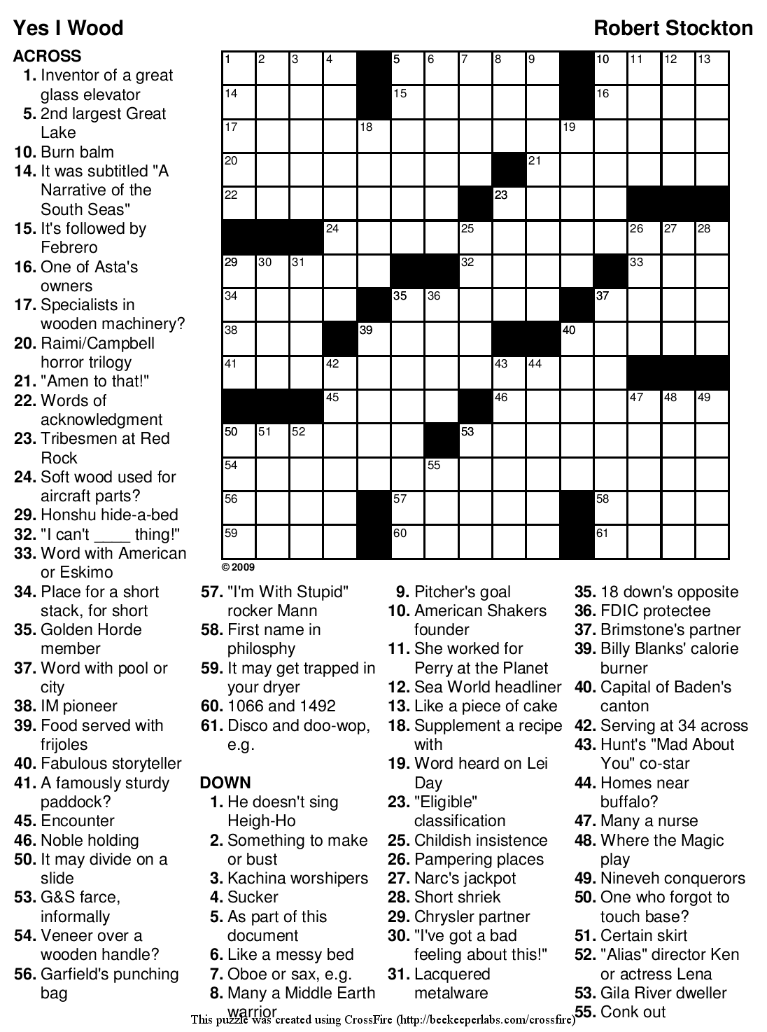 Free Easy Crossword Puzzles To Play Online