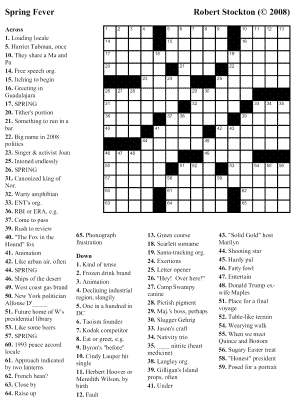 Free Crossword Puzzle #38: \